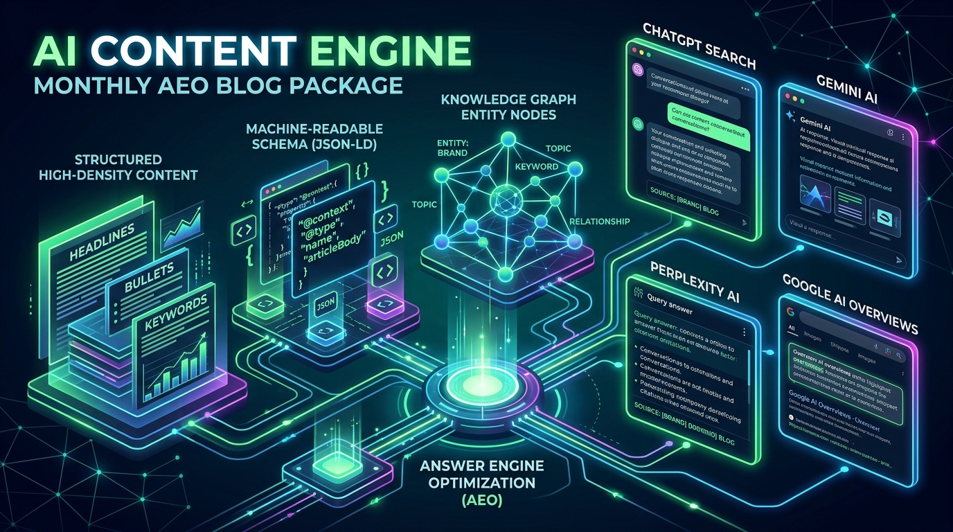 AI Content Engine: Monthly AEO Blog Package by Wxperts
